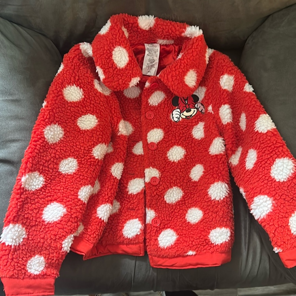 Disney world parks Minnie mouse fleece jacket Size 5/6